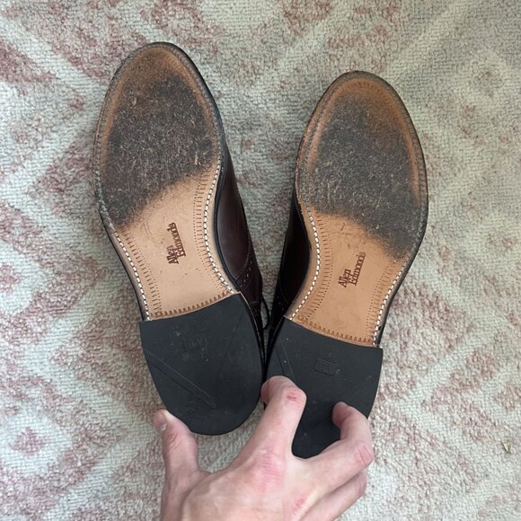 Allen Edmonds - Brown Sanford Derby - Brogue Dress Shoes - Picture 4 of 9